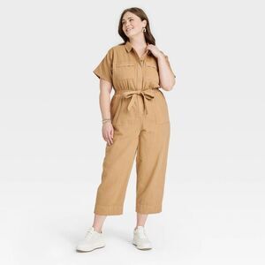 Universal Thread -  Women's Short Sleeve Boilersuit R Brown